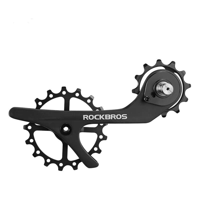 ROCKBROS велосипед задний переключатель углеродное волокно Сверхлегкий шкив колеса комплект 17 т 11 скорость подходит Shimano 9100 9150 R8000 R8050 - Цвет: Black