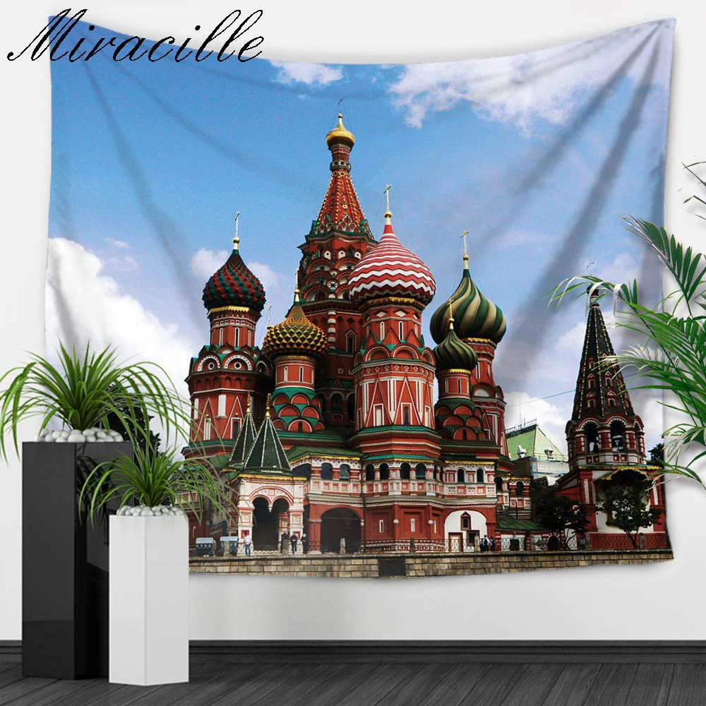 Продажа Miracille русский Василе Франция Эйфелева башня шаблон стене висит гобелены Главная Декоративные Гобелены гобелен пляжные Полотенца