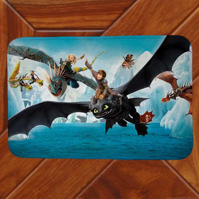 

How to Train Your Dragon Floor Mat Carpet Decor Bedroom Doormat Anime Manga 001