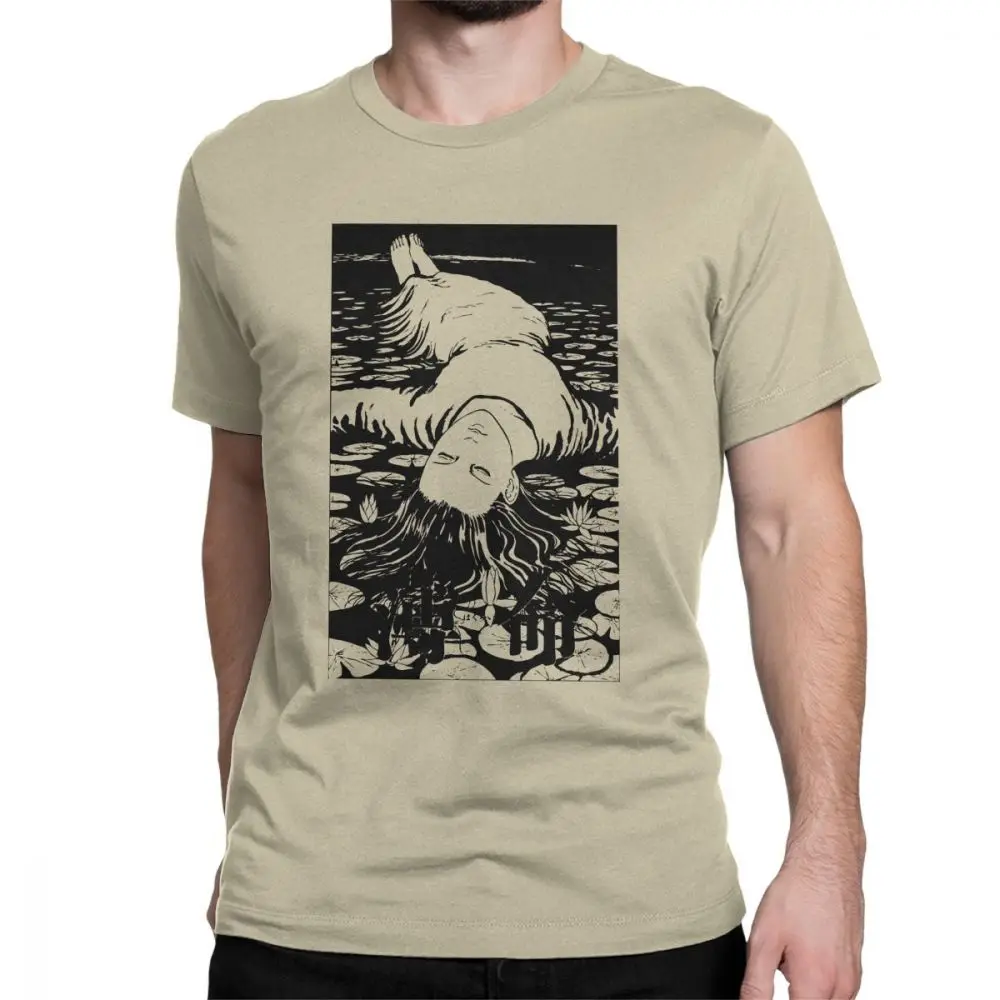 

Dying Young T-Shirts for Men Junji Ito Manga Horror Short Sleeve Funny Tees Crew Neck Pure Cotton Tops Plus Size T Shirts