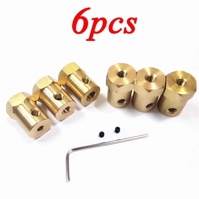 Free shipping 6PCS trolley 3/4/5/6/7 / 8mm brass tires