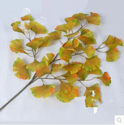 Artificial Flowers High quality simulation of Ginkgo biloba leaves of autumn leaves and branches decorative false