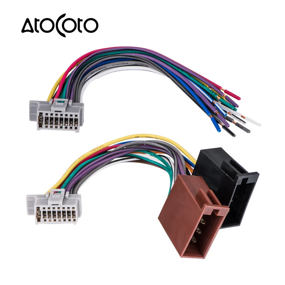 Connecteur ISO 8+4 Vers 16 Pins Pour Autoradio - Compatible Panasonic CQ-FX45, FX65, FX85
