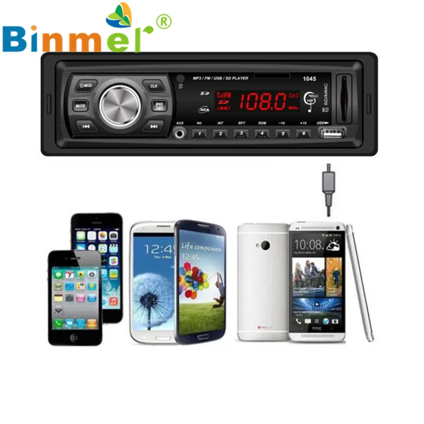 В тире Car Audio Bluetooth стерео Штатная MP3/USB/SD/MMC дистанционного громкой связи Car MP3 аудио плеер N1213