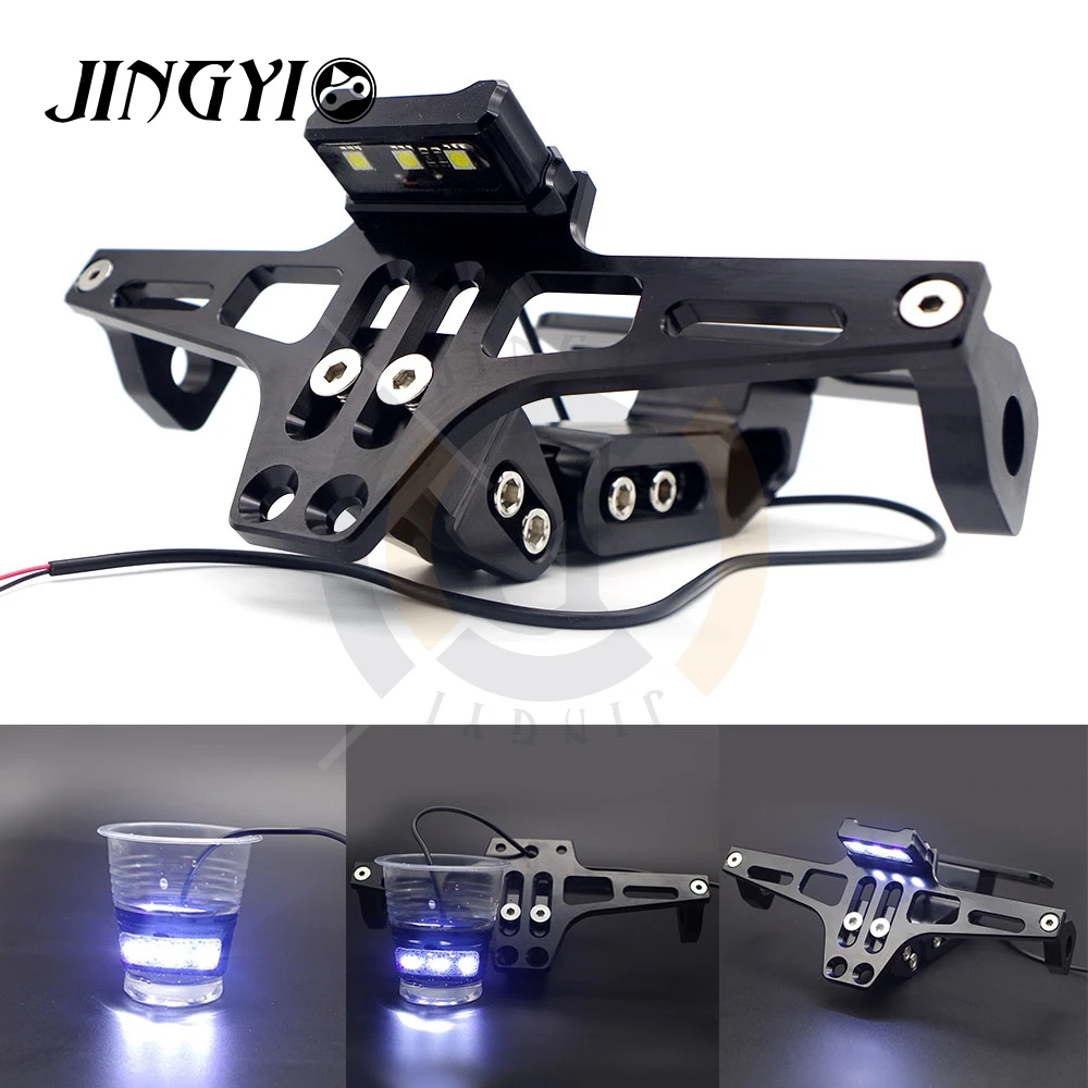 

2019 New Adjustable Motorcycle Pit Sport Bike License Plate Bracket For ktm duke 790 yamaha dt 125 tmax mt 03 cbf 600