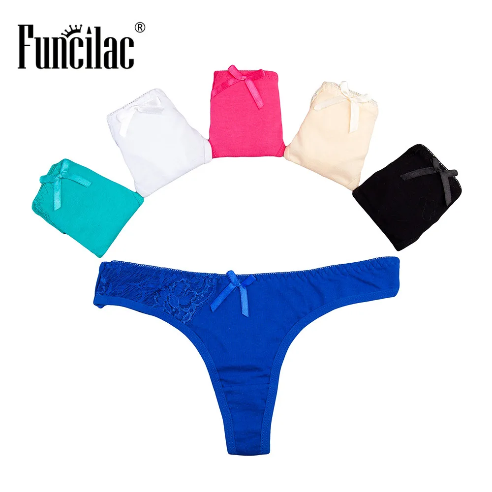 FUNCILAC сексуальные женские стринги и G хлопковые трусики микро Танга кулоты нижнее