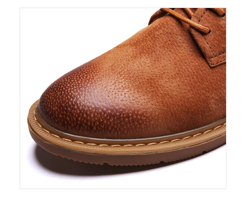 SERENE Brand New Men's Shoes Retro Leisure Leather Work Tooling Shoe Mens Lace Up Casual Shoes Male Waterproof OxFord Footwear (10)