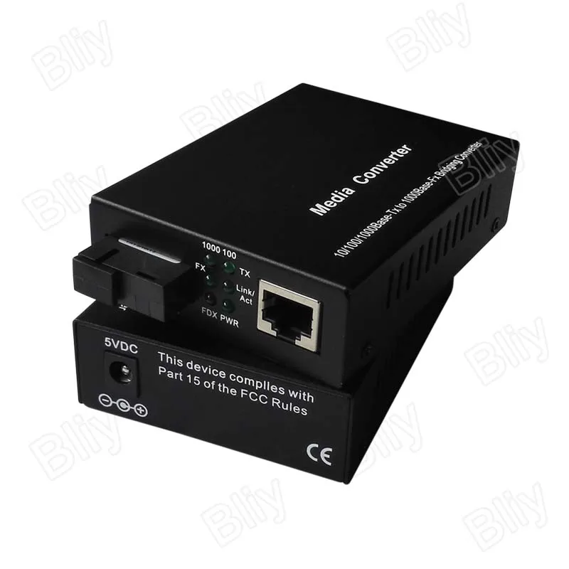 Bliy 1 пара 25 км светодиодный гигабитный коммутатор 1000 м скорость media converter poe коммутатор ethernet ftth волоконно-оптический переключатель для led