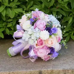 2018 Мода Романтический снаружи Свадебные цветы Свадебные букеты Искусственные невесты цветок букеты цветов для девочек buque de noiva