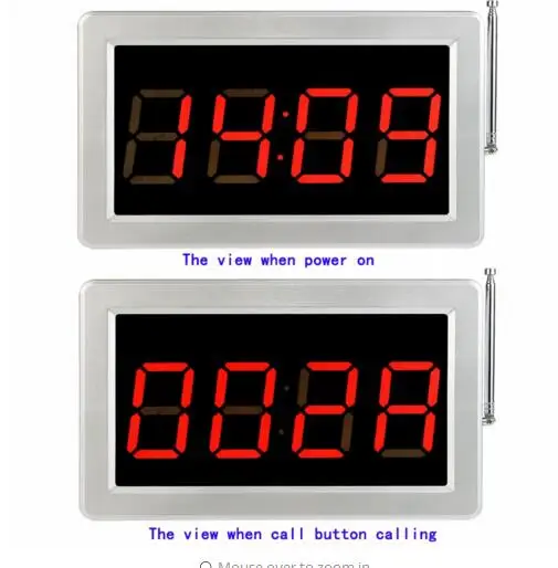 

999 Channel RF Wireless Restaurant Calling Paging System Receiver Host Voice Broadcast for Tea Shop Bar Cafe