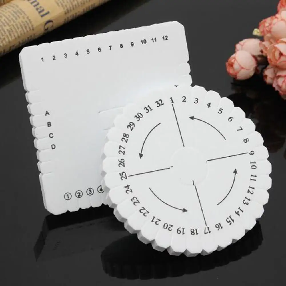 

Beading Cord Disc Round Square Disk Braiding Plate DIY Braided EVA White Circular Knitting Machine Tool Sewing Accessories