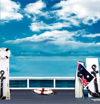 

Blue Sea Wood Hence Kids Summer Photo Background 150x200cm Digital Printed Backdrop fondos de estudio fotografia