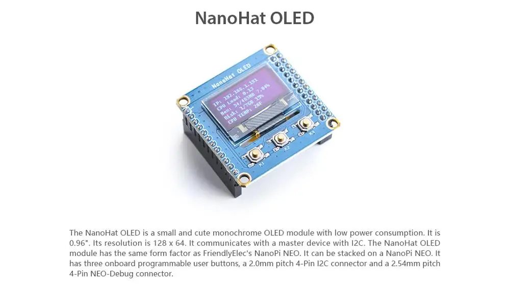 RealQvol Friendlyarm NanoHat OLED 0,96 128*64