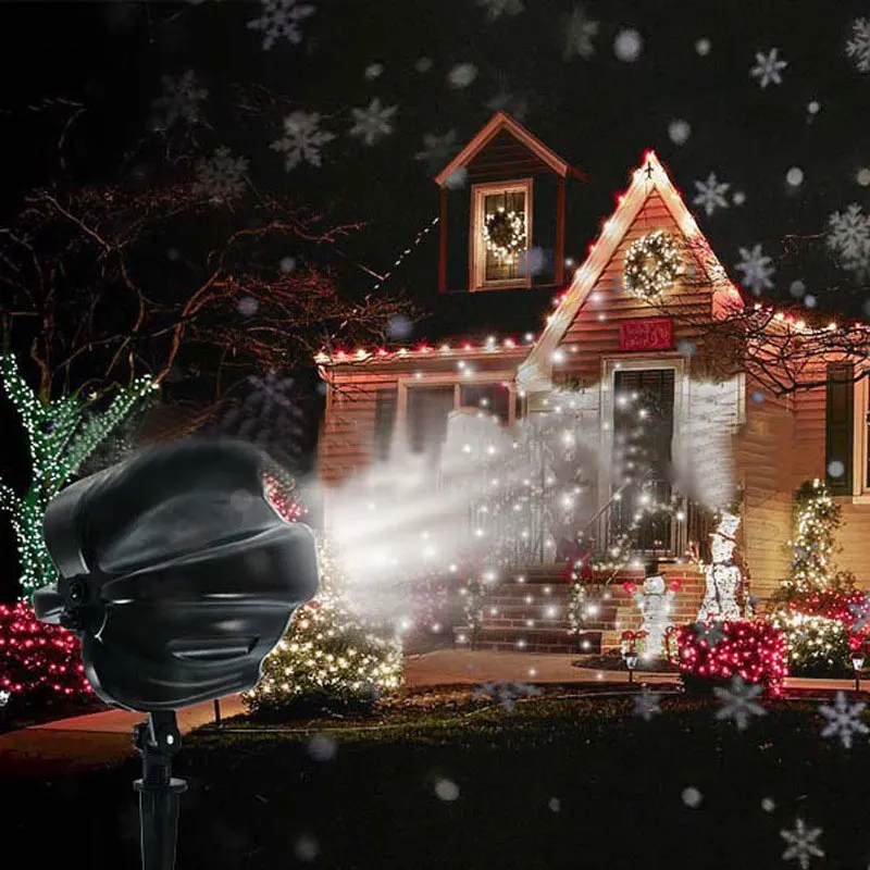 

LED Snowflake Projector Light Waterproof Indoor Outdoor Night Lamp for Party Christmas Garden ALI88