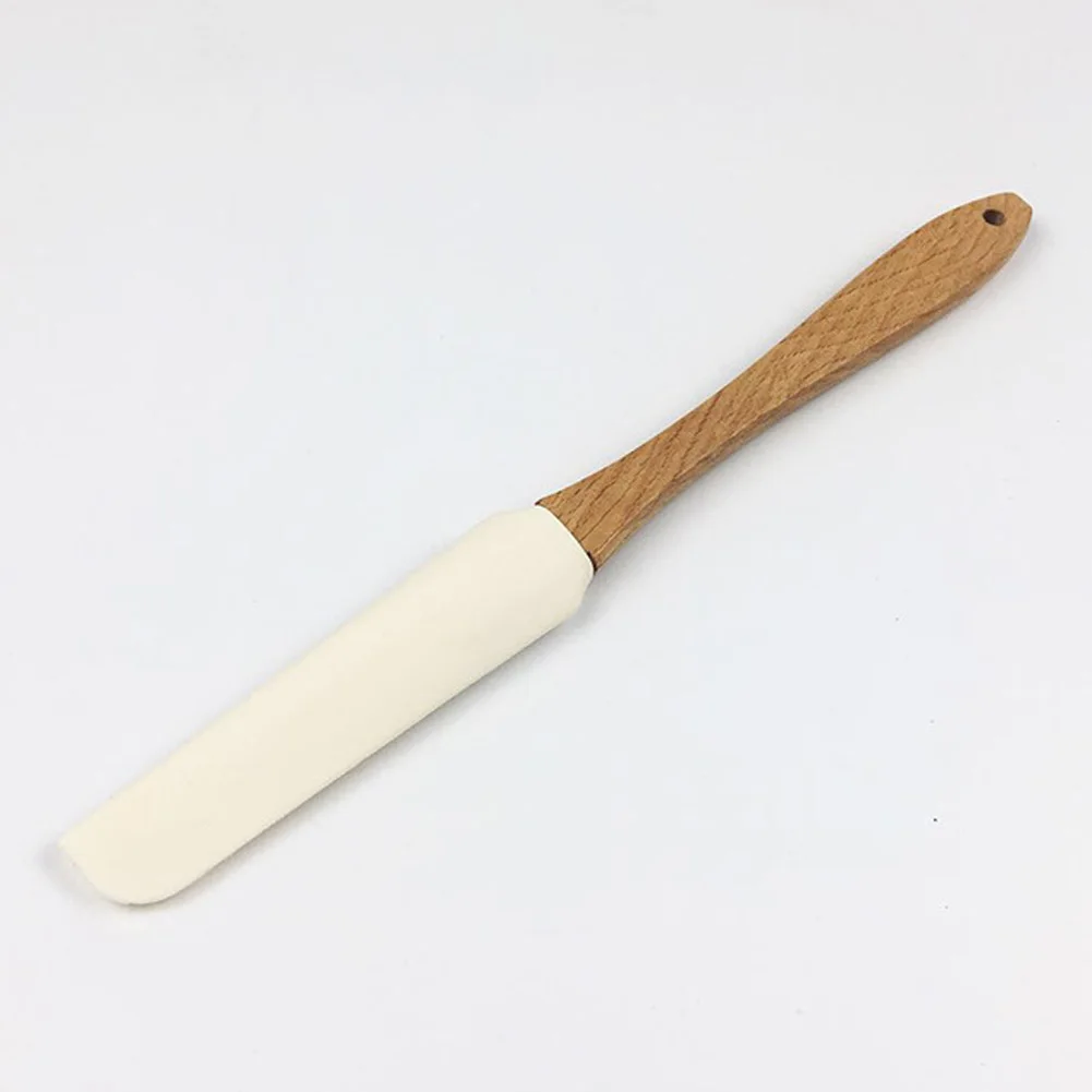 Многофункциональная Полезная деревянная ручка прочная готовка антипригарный шпатель крем для торта DIY силиконовая смесь скребок для теста съемный домашний