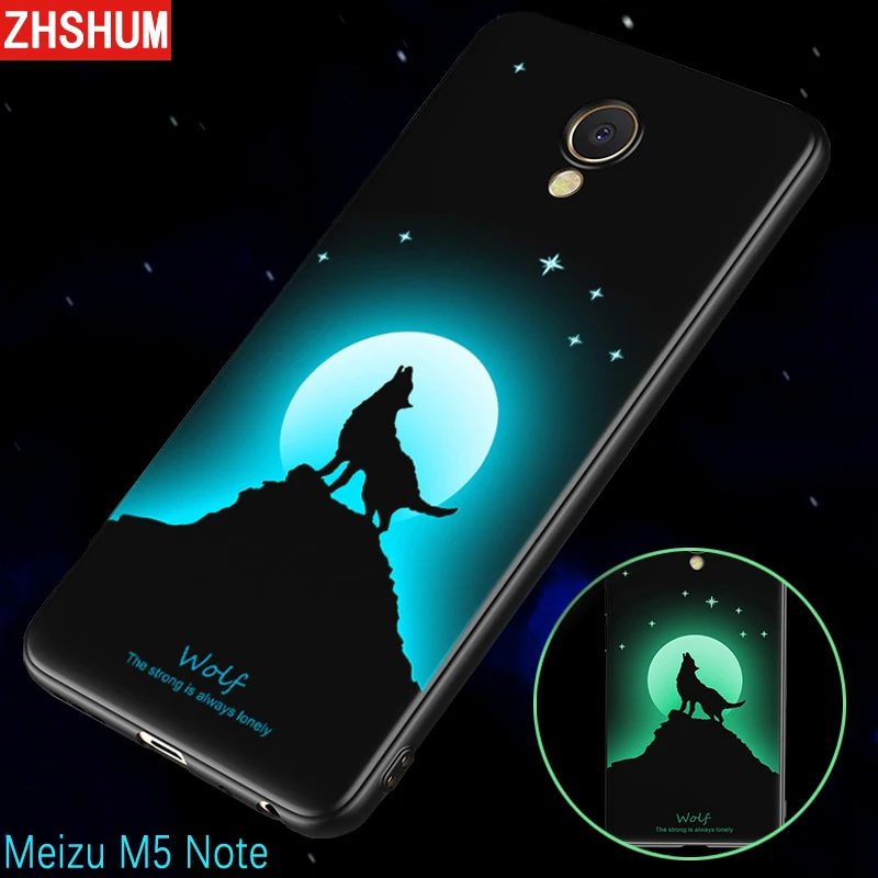 ZHSHUM 3D светящийся чехол для meizu m5 Note Мягкий силиконовый с узором лампа ТПУ полное