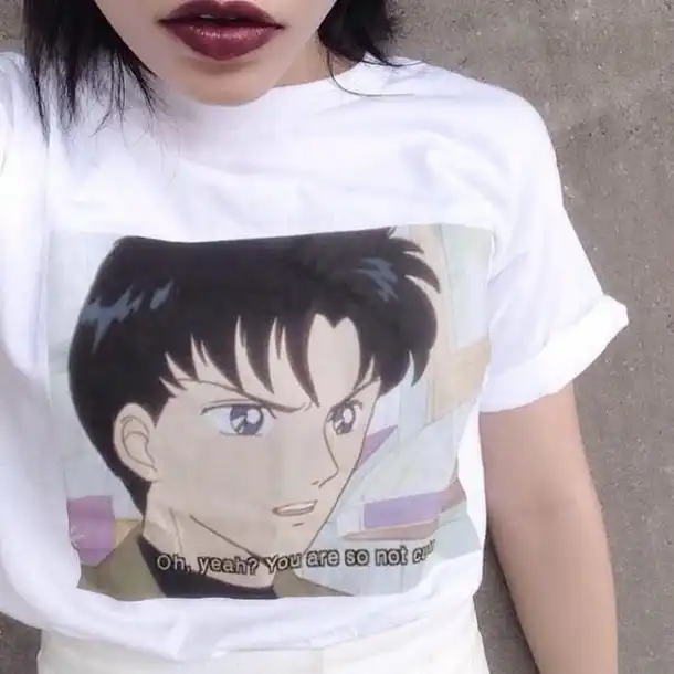 Hahayule 2018 New Summer Fashion Sailor Moon Tuxedo Mask T Shirt Women Fashion Manga Shirt Grunge Aesthetic Graphic Tee T Shirts Aliexpress