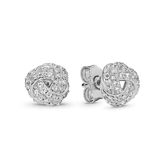 Offer 29 Styles  Infinity Stud Earring Clear CZ Fit Brand Earrings for Women Wedding Jewelry Dropshipping