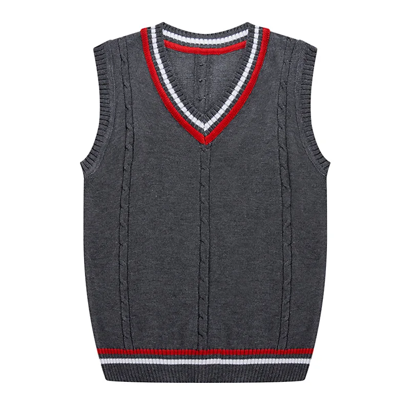  Autumn Winter 2019 New Men's Fashion Fine Pure Color Business Leisure Vest Sleeveless Sweater Male 