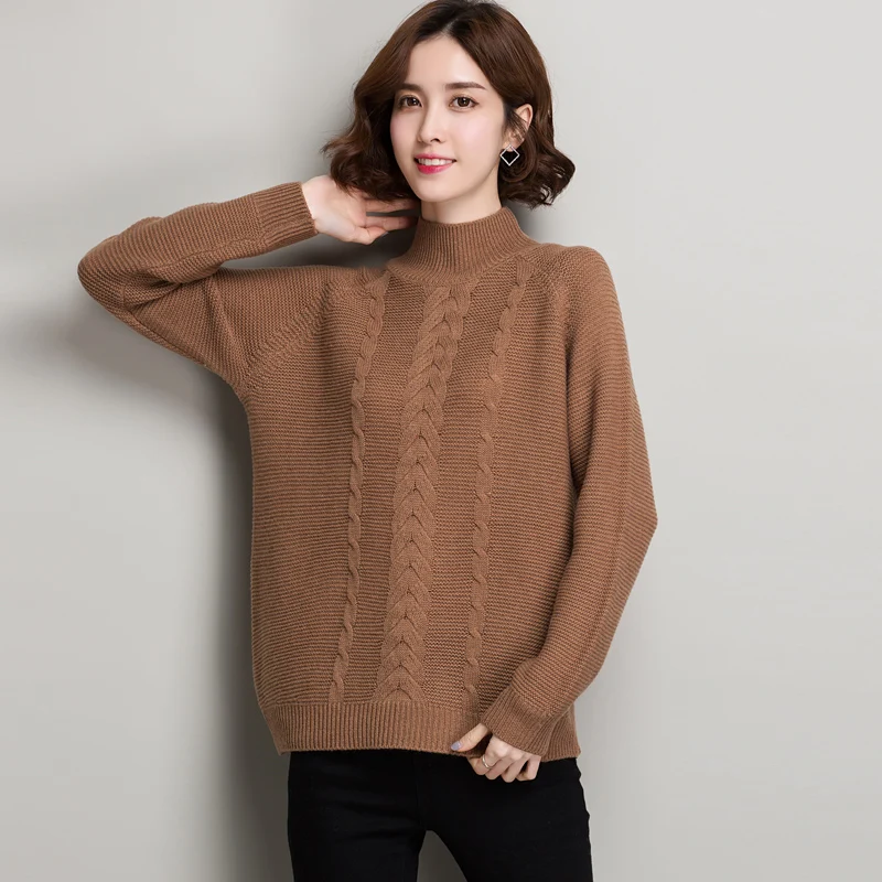 ^*Best Offers 100%Wool Brand Short Sweater Fall Winter Women Sweater New Solid Color Knit Sweater Casual Simple Bottoming Pullover Sweater ^*Best Offers 100%Wool Brand Short Sweater Fall Winter Women Sweater New Solid Color Knit Sweater Casual Simple Bottoming Pullover Sweater