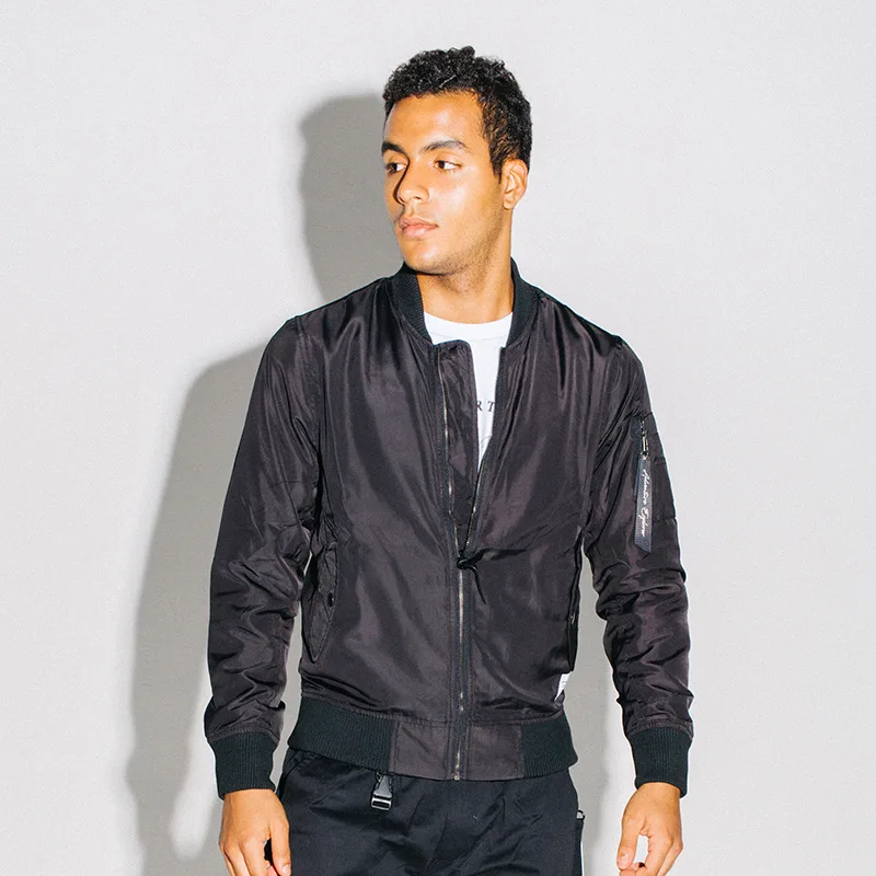 Europe and the United States Spring and Autumn Men's Sports and Leisure Stand Collar Jacket Air Force No. 1 Pilot Men's Jacket