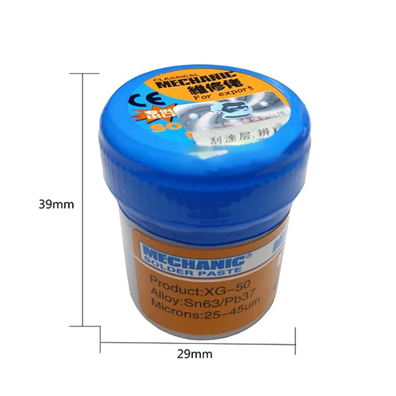 10pcs/lot XG-50 Welding Fluxes Original HK MECHANIC Solder Paste Sn63/Pb67 PCB BGA SMD Electric Soldering Station Repair Tool