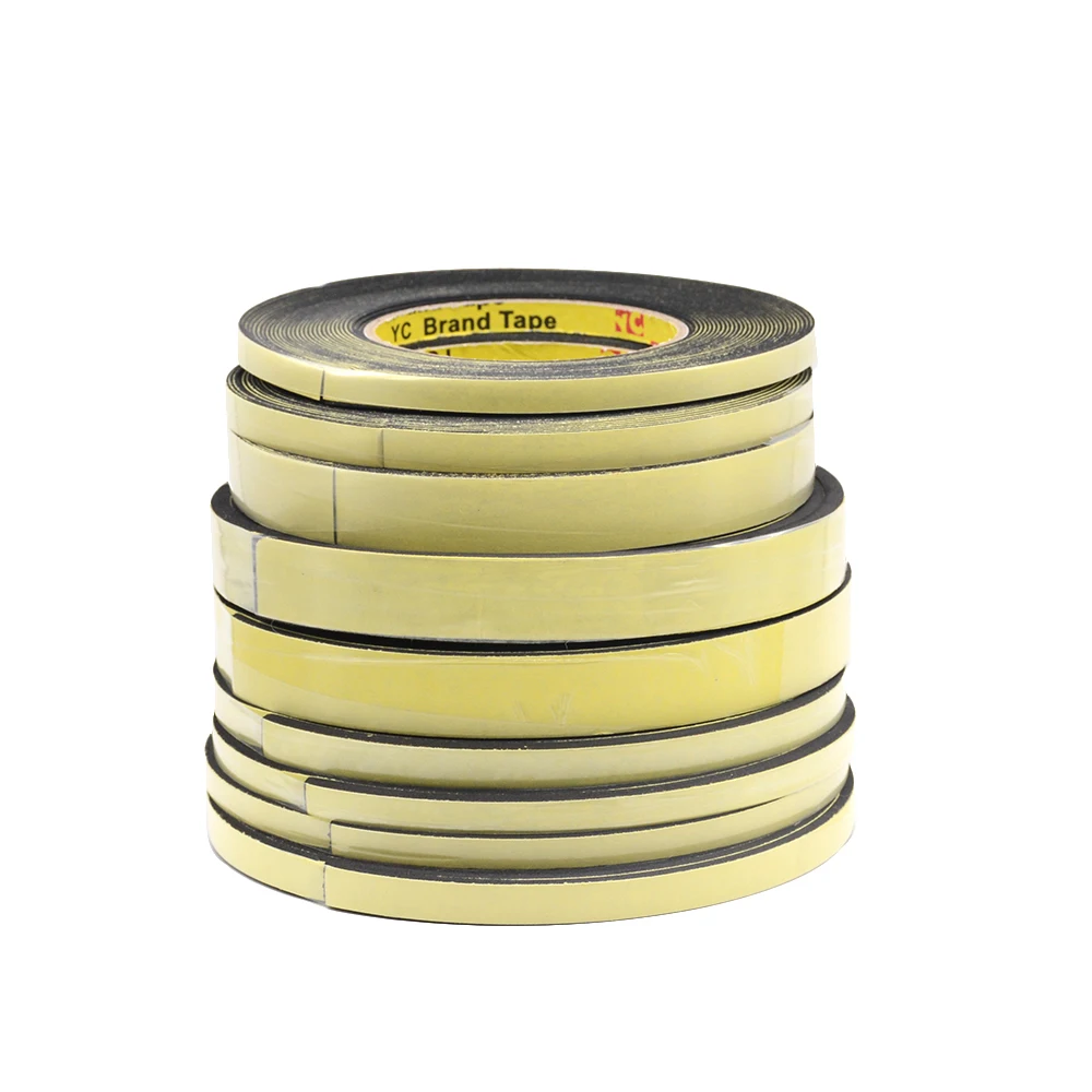 5m*10mm*2mm/3mm Single Sided Adhesive Waterproof Weather Stripping Foam Sponge Rubber Strip Tape 10M *1mm Window Door Seal Strip