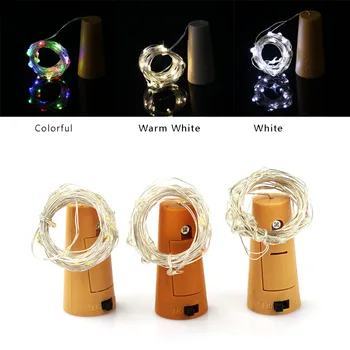 

2M 20LED lamp Cork Shaped Bottle Stopper Light Glass Wine Colorful LED String Lights For Bar Xmas Party Wedding Home Decoration