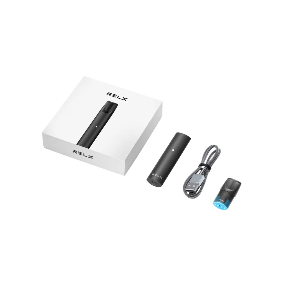 Relx Vape Pen Starter Kits Black Portable Mini Vaping Pen Quick Charge 350mAh Build-in Battery Electronic MOD e-Cigarettes Set