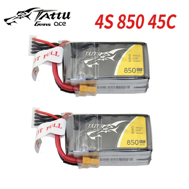 2 шт TATTU 3S Lipo аккумулятор 850mAh 75C аккумулятор 11,1 V XT30 штекер 58 мм* 29 мм* 21 мм FPV рама Дрон Квадрокоптер вертолет RC автомобиль