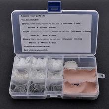 1800 шт./компл. Пластик шайбы для парикмахерских ножниц аксессуар разных размеров для шайбы Парикмахерская ножницы 7*5 мм/7*4 мм/6*4 мм