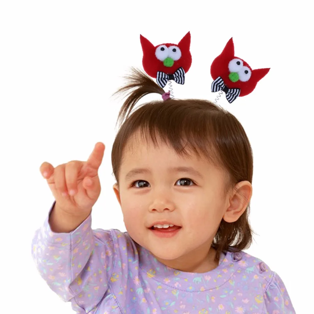 Милый костюм на Хэллоуин вечерние Детская повязка на голову с большим цветком для девочки мультяшная сова украшение для волос, аксессуар