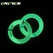 Onever 1 шт., автомобильная светящаяся наклейка на зажигание, переключатель, декоративные наклейки, защита для ключей, круг для Ford Focus 2 3 MK2 MK3 MK4 ST RS kuga