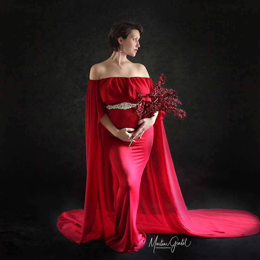 

New 2019 Maternity Maxi Dresses Pregnancy Clothes Shiny Belt Maternity Clothes Long Dress For Pregnant Women Photography Props