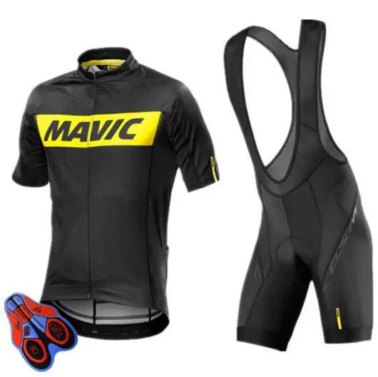 Для велоспорта Mavic Jersey Pro Team с короткими рукавами комплект велосипедной одежды Ropa Ciclismo велосипедная одежда спортивный костюм 9D Pad - Цвет: 1