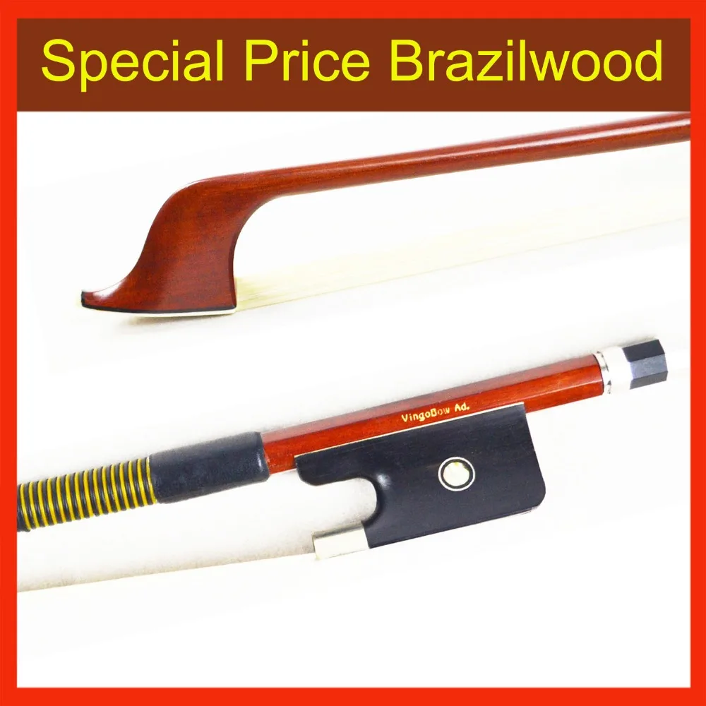 1 2 THANKS GIVING SPECIAL PRICE French Double Bass Bow Pernambuco Performance Natural font b Horse