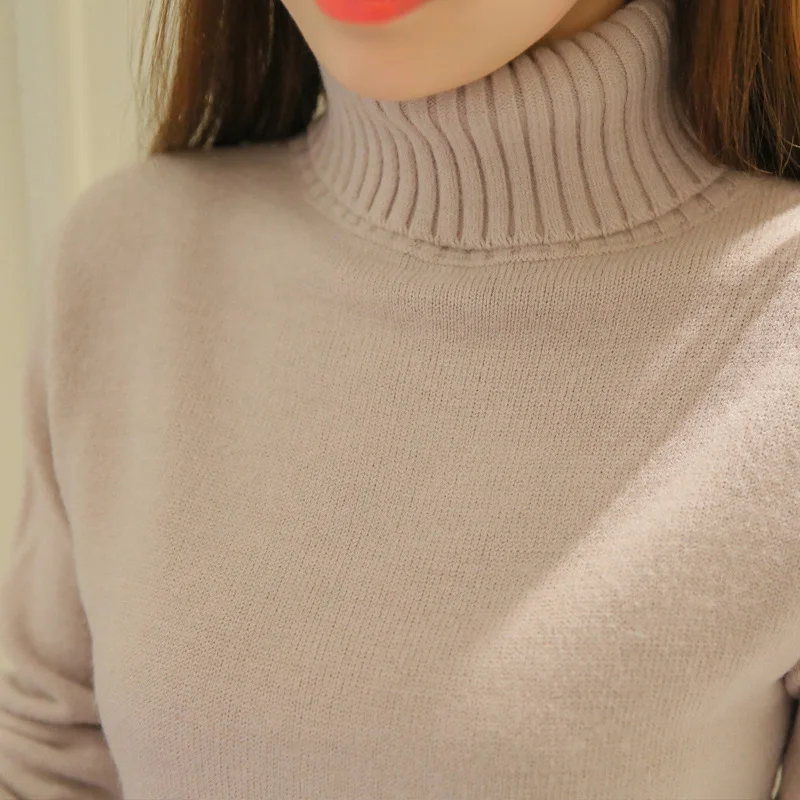 

OHRYIYIE 2019 New Winter Soft Sweater Women Warm Turtleneck Sweaters And Pullovers Women's Knit Tricot Jumper Tricot Pull Femme