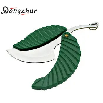 

Mini Foldable Leaf Shape Pocket Knife Folding Car-styling Keychain Knife Outdoor Camp Knife Camping Survival Tool