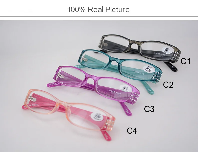 Oulylan, классические женские очки для чтения, алмазная смола, дальнозоркость, очки по рецепту, женские Стразы, очки для чтения+ 1,0 3,5