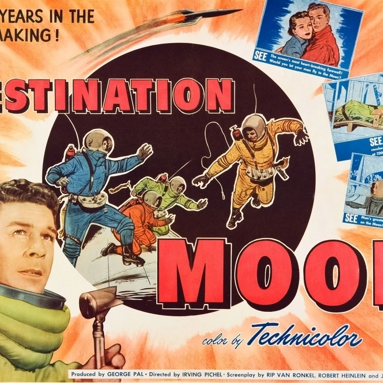 Destination Moon Left: John Archer On Poster Art 1950. Movie Poster Masterprint (14 x 11)