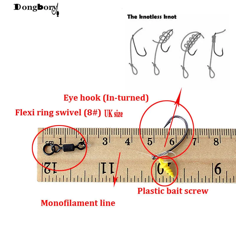 Dongbory 3 шт. готовые для рыбалки на карпа, chod Rigs Крючки для ловли карпа аксессуары терминал снасти всплывающие установки Размер 2 4 6 8