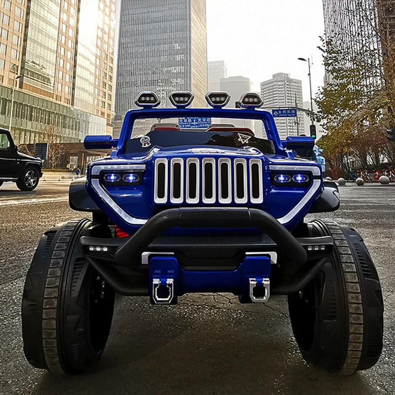 

Baby Car Two-seat Children's Electric Unisex Four-wheeled Car Off-road Remote Control Toy Car Can Sit People Swing Cool Car