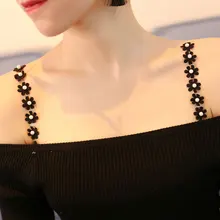 Женский бюстгальтер для девочек, кружевной Цветочный регулируемый бюстгальтер на бретельках, летний сексуальный Силиконовый прозрачная Наплечная лямка, нижнее белье, аксессуары