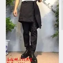 Брюки Мужская одежда неосновные Модные Брюки Клубные юбки большого размера для ночного клуба костюмы певицы 27-44