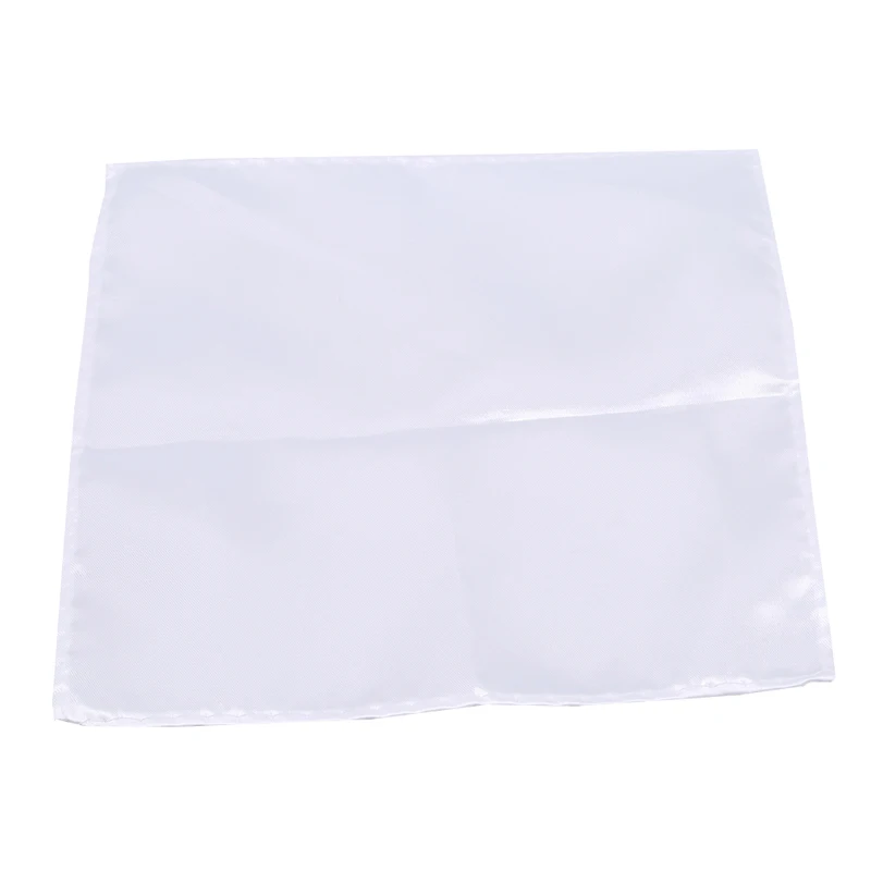 Men's Satin Solid Plain Suits Pocket Handkerchief For Men Business Suit Accessories Wedding Banquet Anniversary Commercial - Цвет: Белый