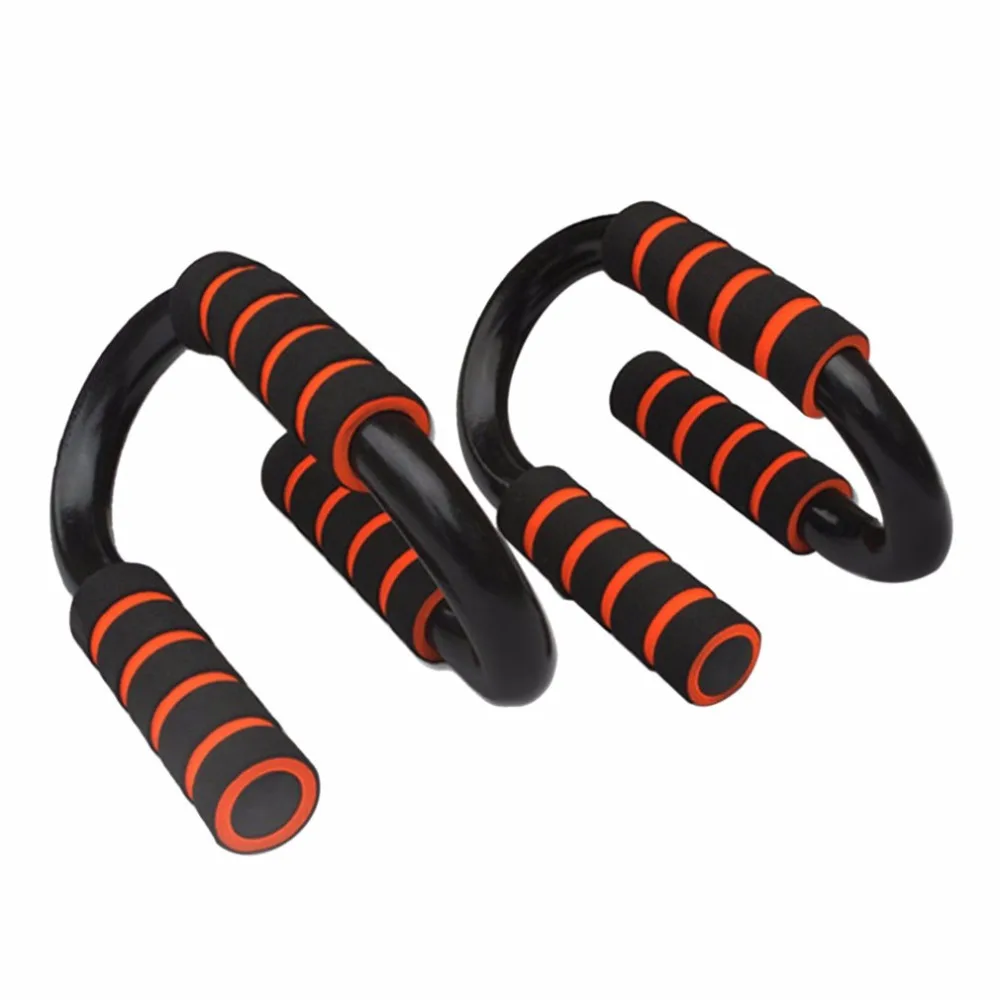 1 Pair/Set Home Push Up Stands S Shape Sponge Hand Grip Bars Practical Gym Exercise Training