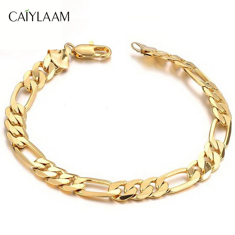 

CAIYLAAM Hot Sale Personality Men's Bracelet Fashion Jewelry for Male Gold Color Men Bracelet 2019 New Men's Jewelry Gift