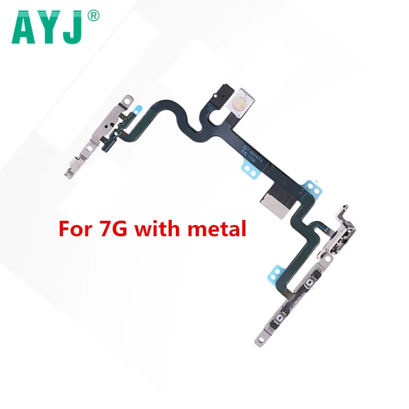 AYJ 10pcs Power Volume Flex Cable for iPhone 7 7 Plus 7G 7plus Switch