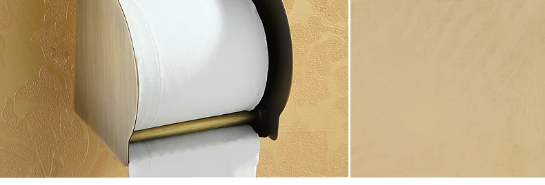 Винтажный стиль бумага медный держатель бумага ящик настенный античная медь туалетная бумага лоток ванная комната водонепроницаемый для