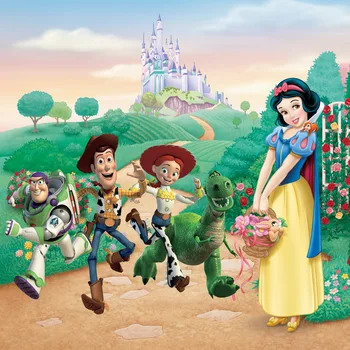 

Fun Snow White Pricess Cottage Forest Photo backdrop Kids Birthday Custom Photo Studio Backdrop Background Y-226